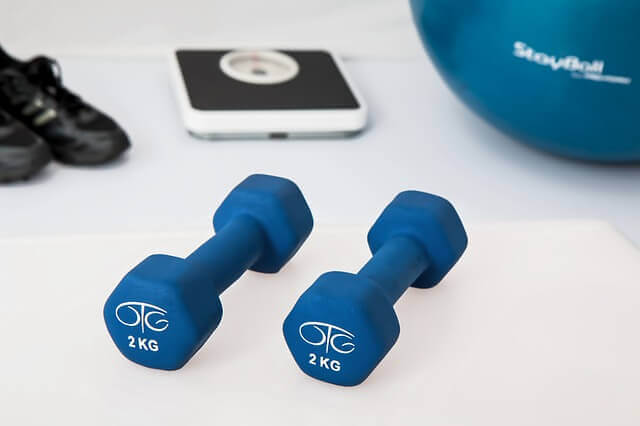 Hantle ze sklepu fitness